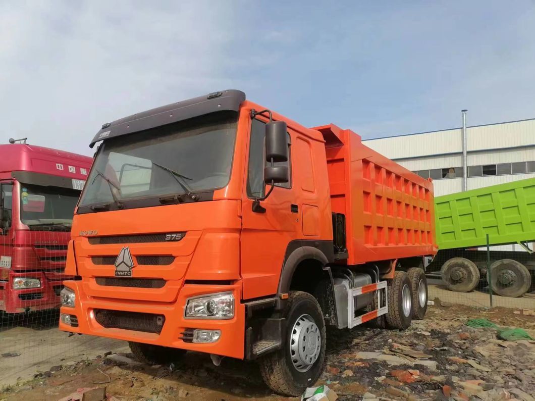 Orange HOWO Dump Truck 6*4 10 Wheels