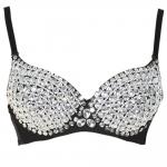 Unique Sexy Night Club Clothes Full Coverage Bras With Spikes , Ladies Club Wear