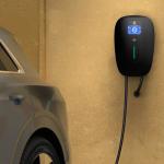 OCPP 1.6J Smart 22kw Three Phase Electric Car Charger FCC Black Tempered Glass