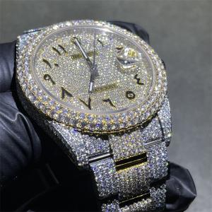 Wholesale Customized Luxury Brand Moissanite Bust Down Stainless Steel Custom Iced Out Watch from china suppliers