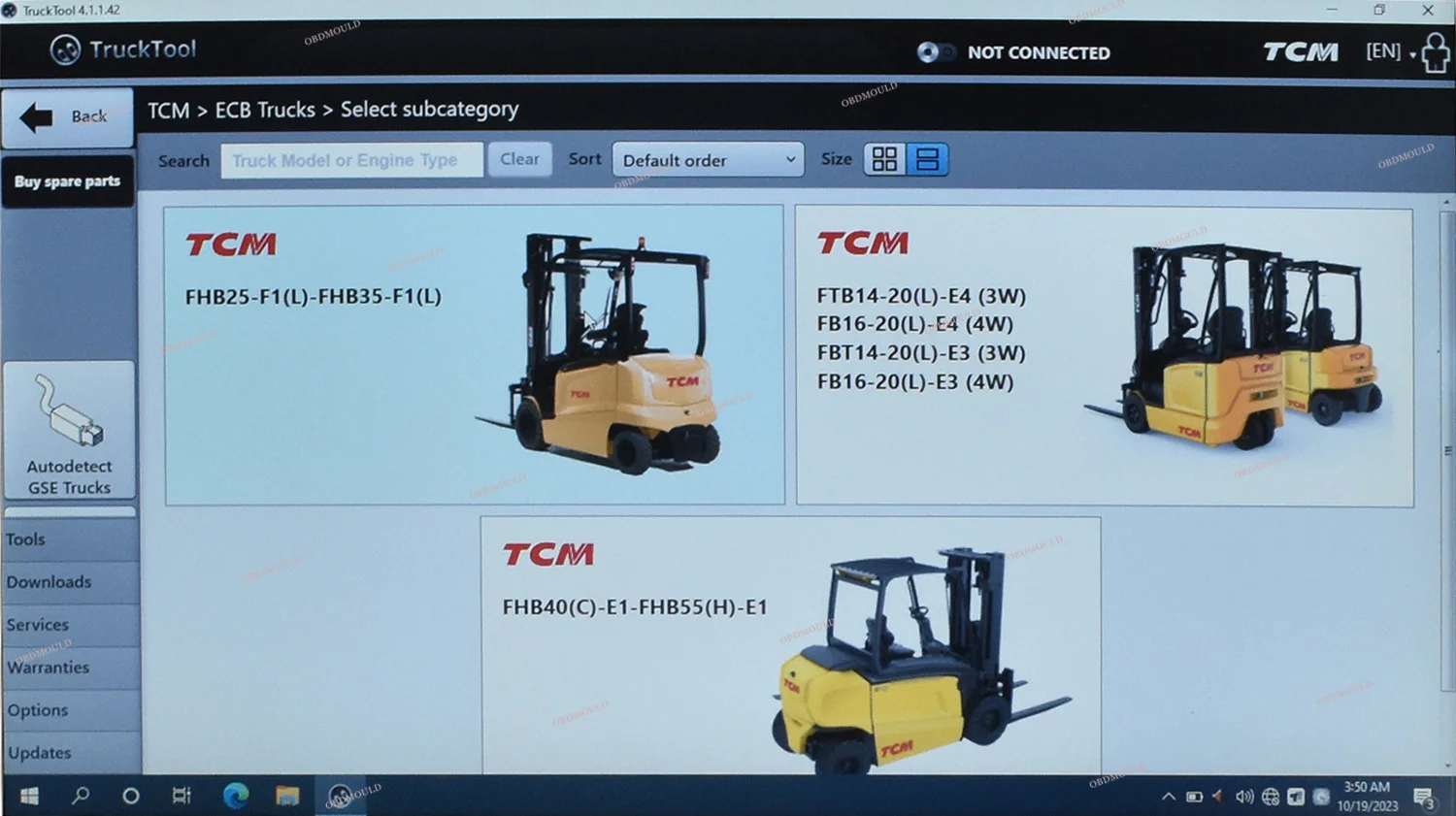 CF53 laptop TruckTool Universal Forklift Diagnostic Tool Suitable For Mitsubishi, ET, TCM, UNICARRIERS, ROCLA, NICHIYU