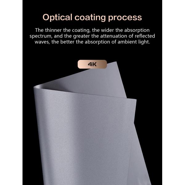 PVC Fixed Frame Screen Wall Mount Anti Light Projection Screen Gray