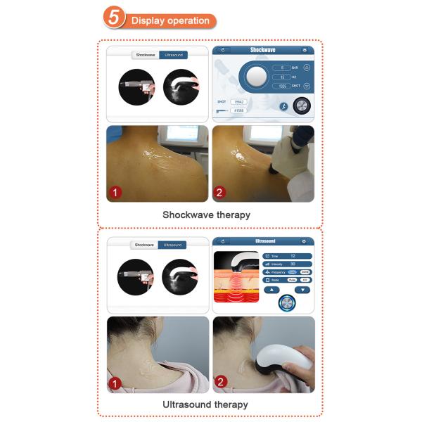 2 Handles Shockwave Ultrasound Physiotherapy Machine For Pain Treatment