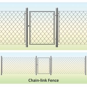 Wholesale 2M Waterproof Iron Metal Wire Mesh Fence Woven Chain Link Fence from china suppliers