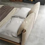 Wooden Divan Removable Fabric or Leather Headboard Modern Bed