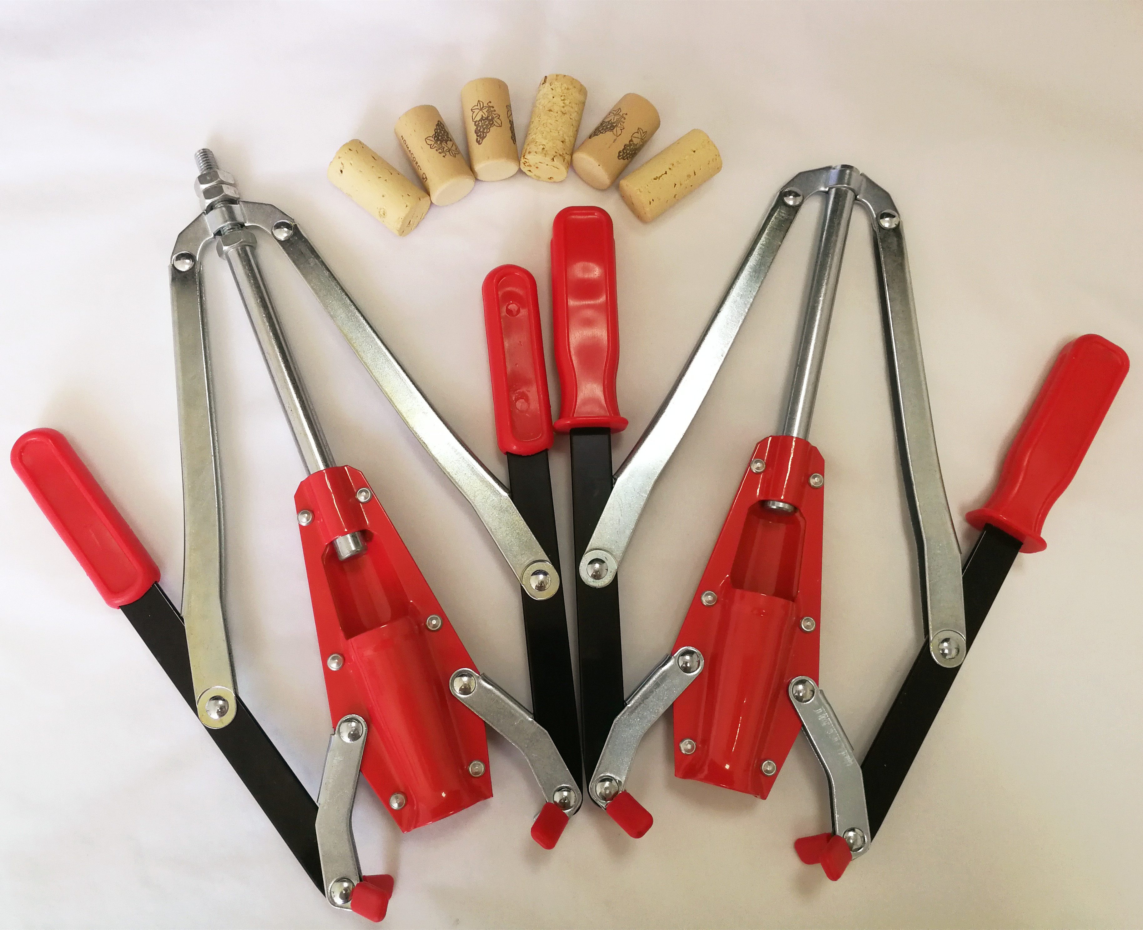 Adjustable Metal Double Lever Wine Corker For Fitting Wine Bottle Corks