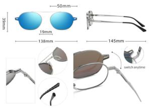 Wholesale UV400 Clip On Magnetic Sunglasses For Men Women Polarized Retro Anti Glare from china suppliers