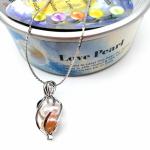 Natural Pearl Oyster Pearl Cage Pendant Silver Lady Charm Surprise Valentine's
