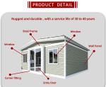 Fully Welded Roofing Heavy Gauge Steel Structured Apartment Prefab House for One