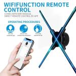 Cloud Advertising Holographic Fan Wall Mounted Contrast Ratio 1.692MM Brightness