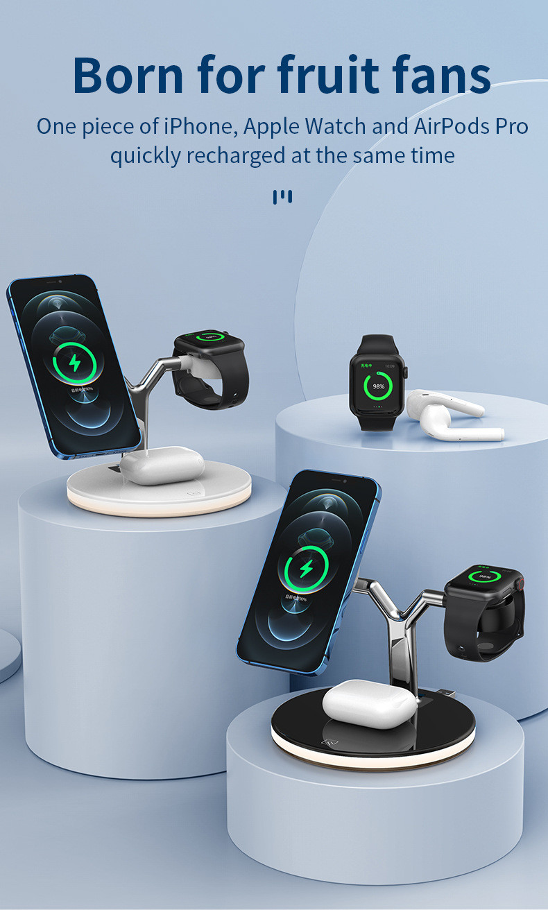 3 In 1 Fast Magnetic Wireless Charger Multifunctional 25W