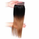 Silk Base Grade 10A 4x4 Lace Closure 100% Virgin Human Hair Two Tone Color