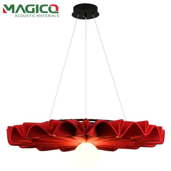 Quality Hot Selling PET Felt Lampshade DIY E27 Bulb Colorful Round Pendant Light for Restaurant Hotel Home Decor for sale