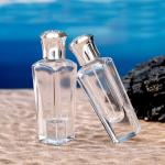 50ml 15 Bayonet Perfume Bottle, Thick Bottom, Diamond Shaped, Small Square