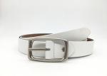 Simplicity Womens Genuine Leather Belt Polished Golden And Black Metal Buckle