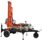 The RCF220W Wheel-type Trailer DTH Water Well Drilling Rig Powered By 65KW