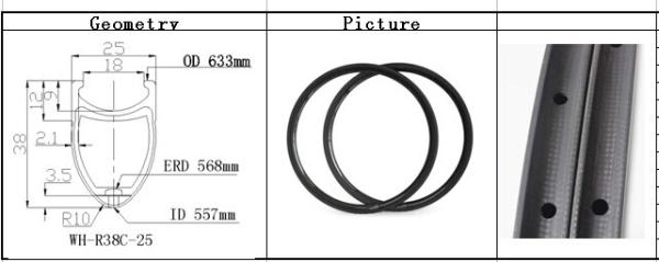 New super light only460g OEM hot sale light weight 700C 38mm racing bike carbon