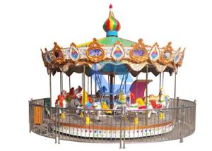 Wholesale QiangLi 24 Seats Luxury Carousel , Large Merry Go Round For Theme Park from china suppliers