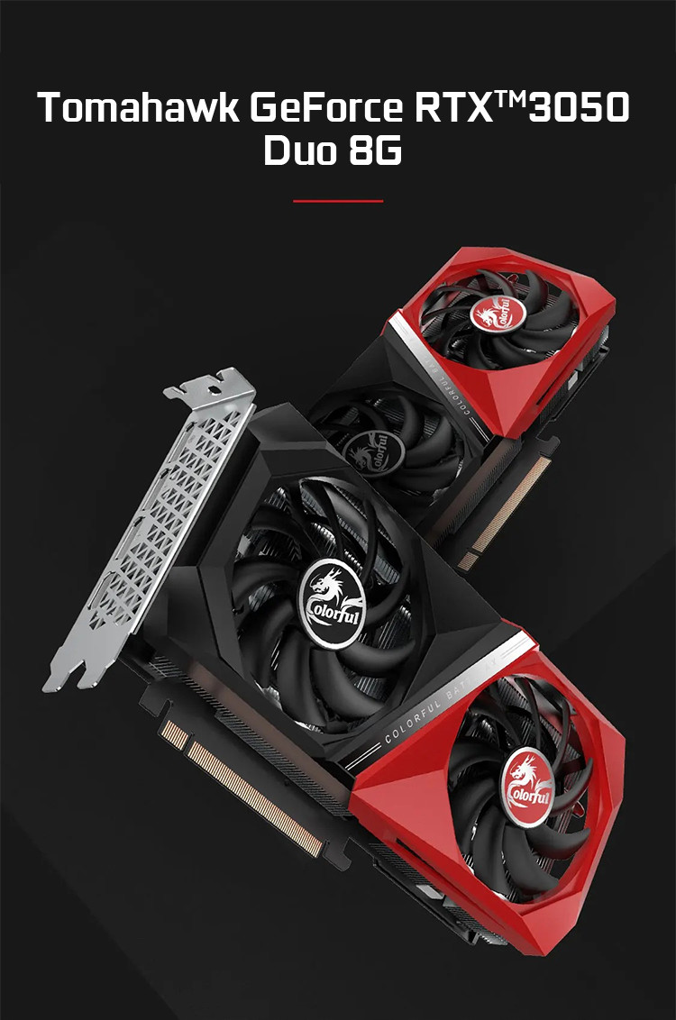GDDR6 Miner Graphics Card Tomahawk GeForce RTX 3050 DUO 8G Dual Fan