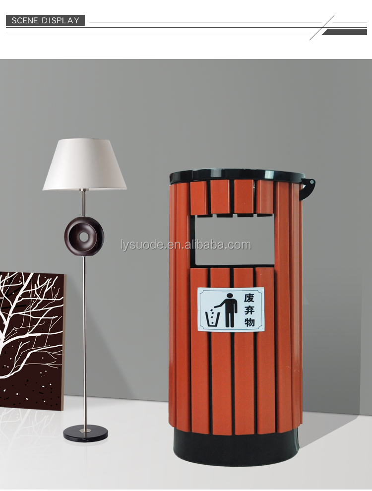 30L Kitchen Recycling Storage Bins , Brown Outdoor Recycling Bin Storage