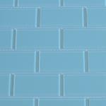 4MM Thin 2 X 4 Brick Small Glass Mosaic Tile Bathroom Glitter Mosaic