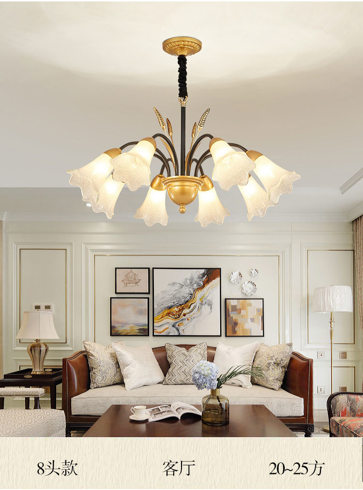 American rural living room modern creative simple dining room wheat chandelier(WH-CI-162)