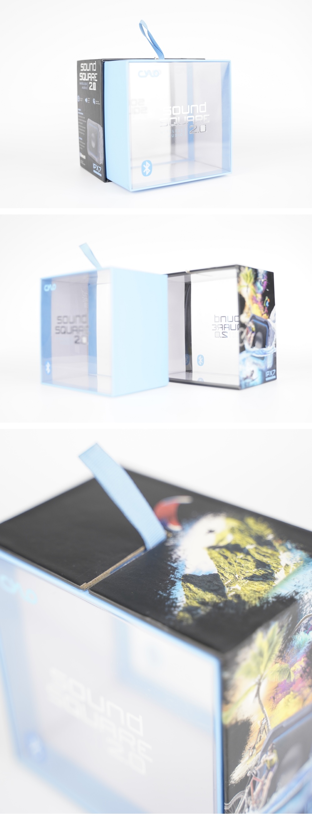 Custom Logo Plastic Transparent PVC Box , Ribbon Sliding Out Pakackaging Boxes With Windows