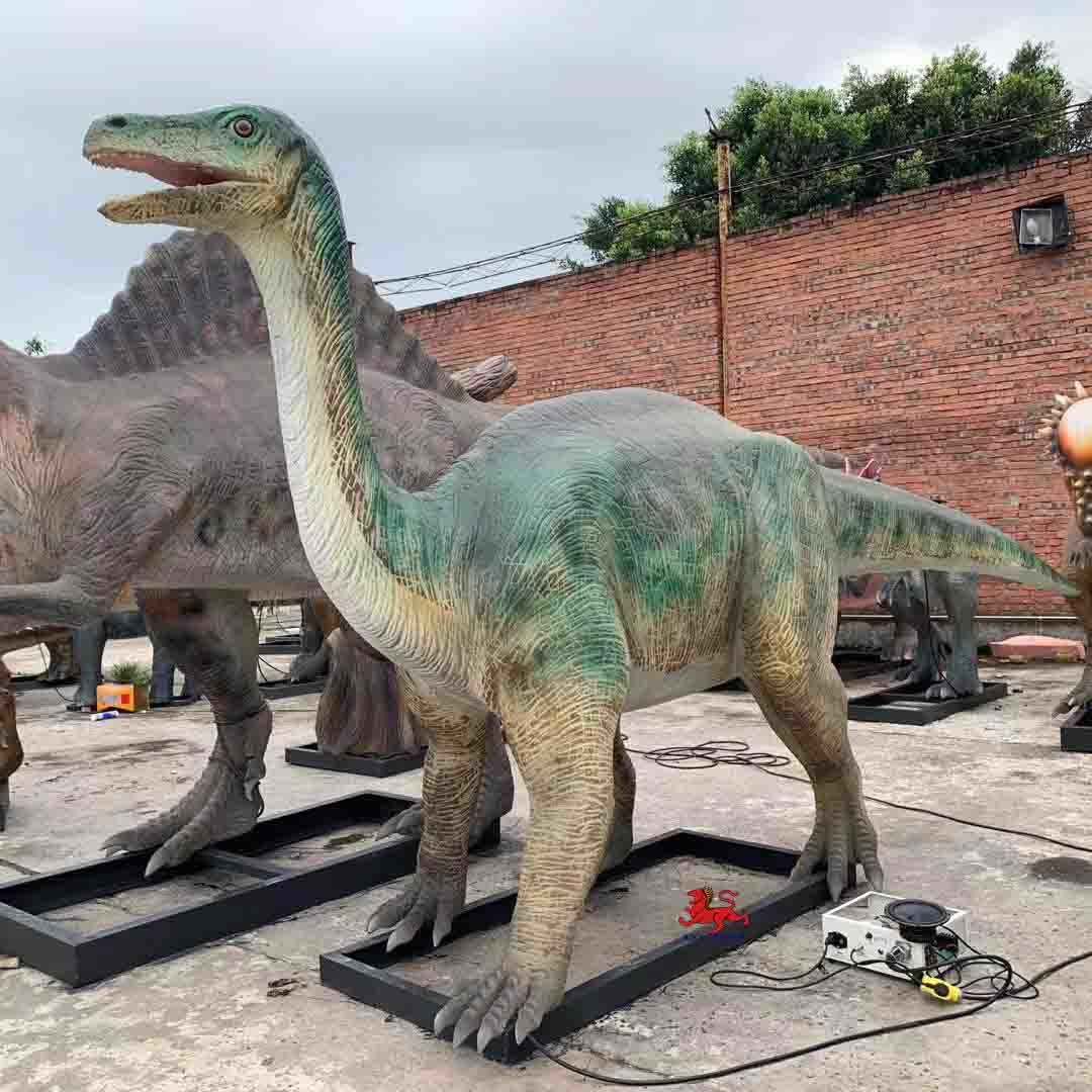 Theme Park Realistic Animatronic Dinosaur Riojasaurus With Movement And Sound Customization