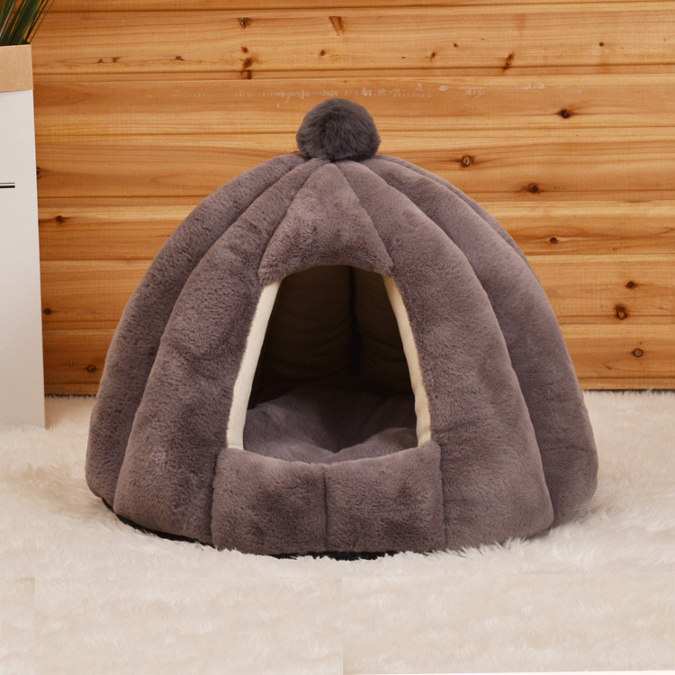 Deep Sleep Circular Semi Closed Odm Cat Nest Bed 56x48cm