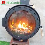 Wood Burning Stove Heating Suspended Rotating Fireplace Corten Steel