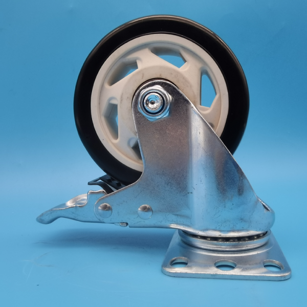 Stability Medium-duty Pp Polypropylene Wheels Singel Castors 3 " Lockable rigid Swivel Bakery Racks Picking Carts