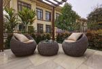 Hotel Outdoor Light Luxury Ellipse PE Rattan Sofa Set Patio Garden Waterproof