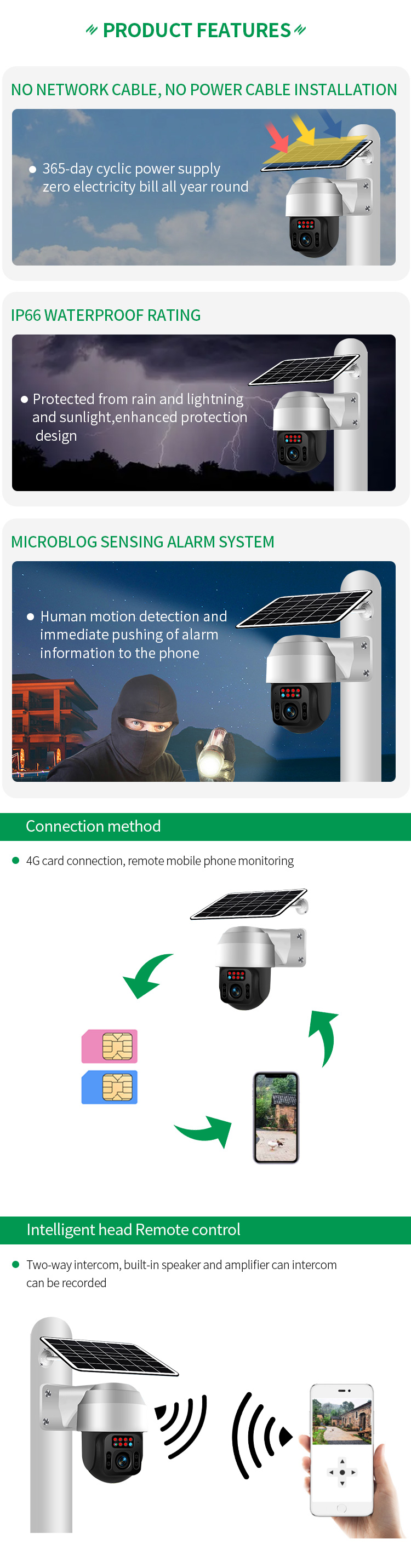 Outdoor Solar 4G Camera High Speed 360 Degree Night Vision Surveillance Remote Control WIFI Camera
