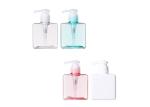 Square Shape Body Cosmetic PETG Bottle 250ml Capacity PP Pump Material Durable