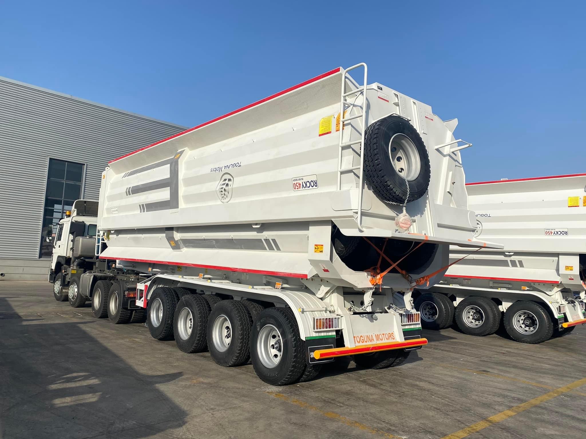 3 Axle Tipper Semi Trailer 60 Ton Dump Trailer Truck In Africa With Durable Design