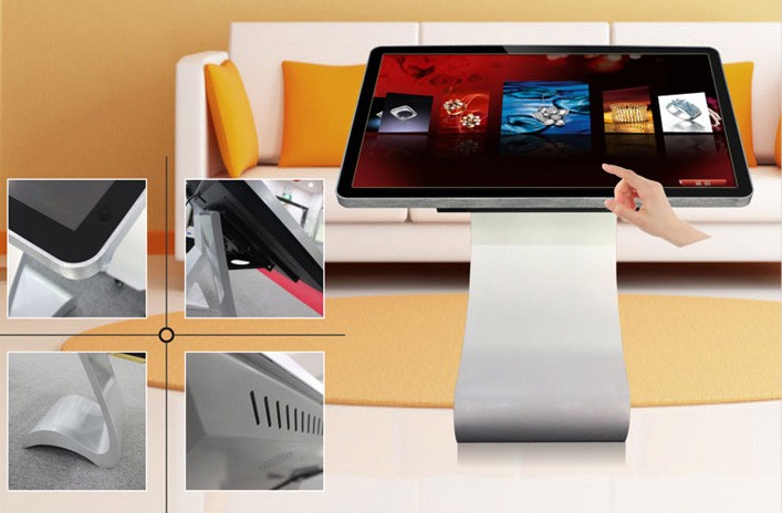 Wall 43 inch capacitive touch screen monitor with Android or Win10/11 OS support portrait landscape display modes