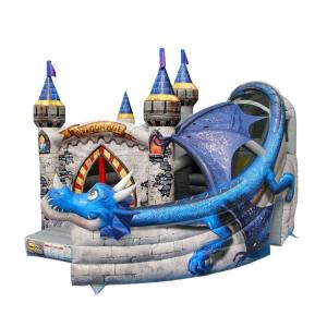 Wholesale Super Print 0.55mm PVC Tarpaulin Inflatable Dragon Castle For kindergarten from china suppliers