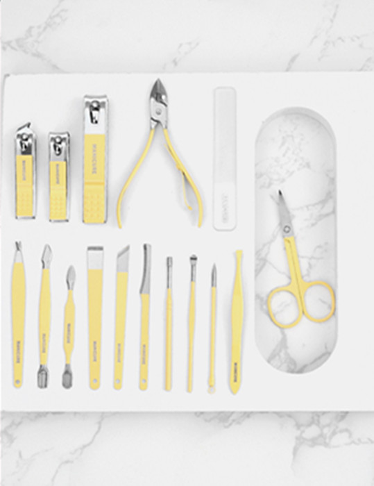 Manicure Set Nail Clippers Tools Household 4/12/16Pcs Stainless Steel Ear Spoon Nail Cutters Scissors Kit For Manicure Tools