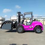 Overall Length 4160 /3090 Mm High Speed Rough Terrain Forklift Truck Total