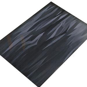 Wholesale Grass Pattern Etched Finished Titanium 0.3-3mm Black Brushed Stainless Steel Sheet from china suppliers