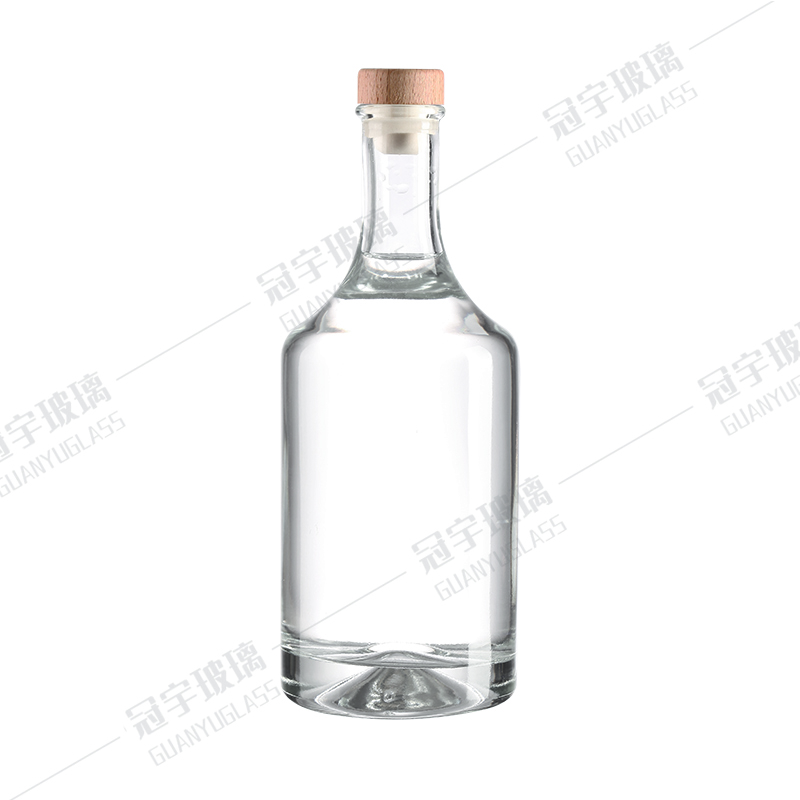 Customized Glass Wine Bottle 700ml 750ml Long Neck Clear Collar Material