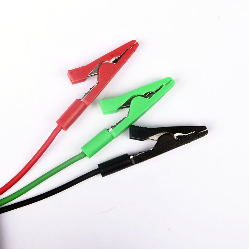 Reusable 3 Single Alligator Clips Three Colors Red Black And Blue 1 Set