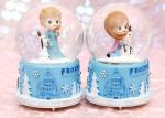 Transparent Crystal Home Decorations Crafts , Rotating Crystal Ball Music Box