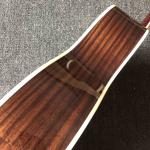 Custom acoustic electric guitar OM body round body solid top guitar rosewood