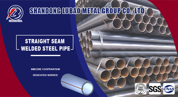 Zinc Coated 200-700g/sqm Surface Straight Seam Steel Pipe Q235 Welded Black Pipe Specification Model 4 Inches 6 Inches