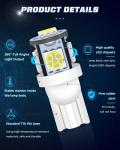 194 Automotive LED Light Bulbs 6500K Wedge T10 SMD 5050 Chips