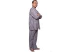 Men ' S Long Sleeve Long Pant Stripped Pajamas , 100 Cotton Sleepwear Plus Size