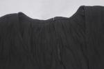 Cotton / Spandex Fashion Ladies Blouse Sweet Long Sleeve V Neck Black Color Plus