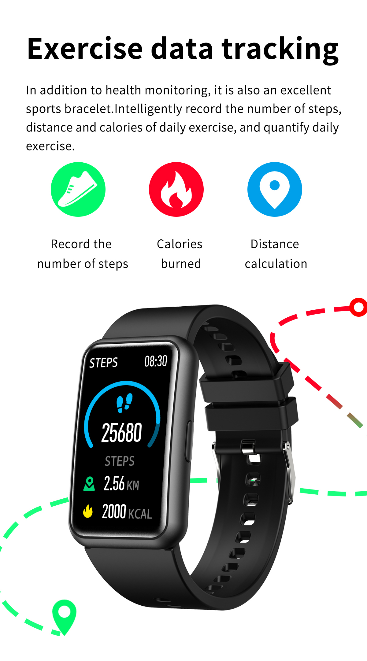 Rectangular IPS 172*320 Full Touch Smartwatch With Alarm Remind
