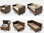 250kg Rattan Furniture Sofa And Chairs Set Hotel Villa Leisure Combination